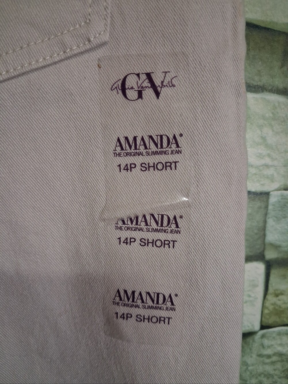 Gloria Vanderbilt Straight Leg Pants Light Beige 14 Short - Picture 6 of 8